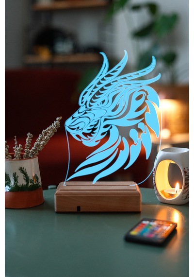 Özel Tasarım Fantastik Ejderha 3D Led Lamba