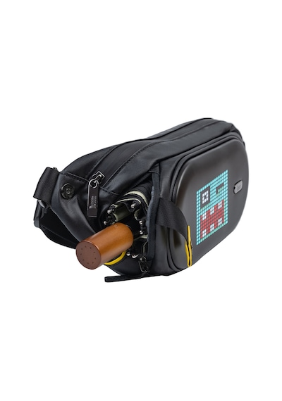 Divoom Pixoo Slingbag-c Siyah Ledli Ekran App lü Bel Çantası-cross Body, Çapraz Çanta Siyah
