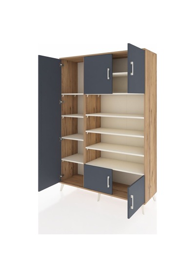 Hyperion Dolap 10 Raflı 5 Kapaklı 132x44x195 Çam-antrasit/aytaşı Çam Hyperion Dolap 10 Raflı 5 Kapaklı 132x44x195 Çam-antrasit/aytaşı Çam