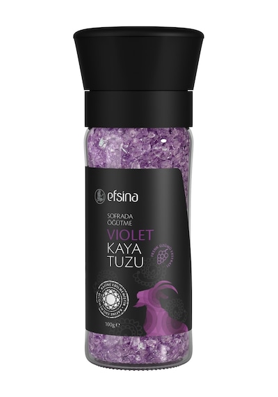 Efsina Violet Kaya Tuzu 100 g Sofrada Öğütme Değirmenli Gurme Tuz
