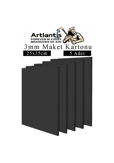 Maket Kartonu Siyah Fotoblok 3 Mm 25x50 Cm 5 Adet Hobi Sanat Okul Köpüklü Straforlu Maket Kartonu Maket Yapımı