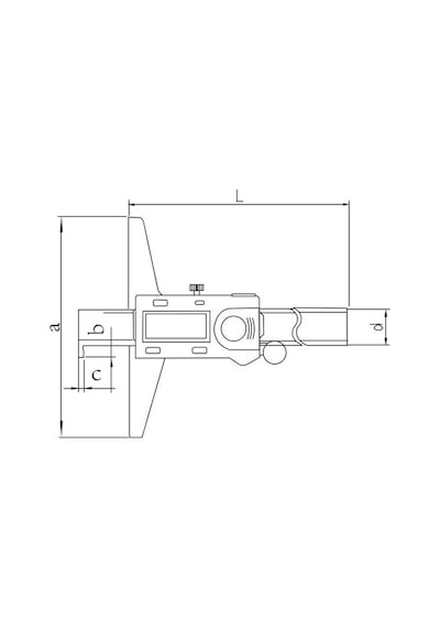 Fett 0-150mm Asimeto Abs Tip Tek Kanca Dijital Derinlik Kumpası As-322067