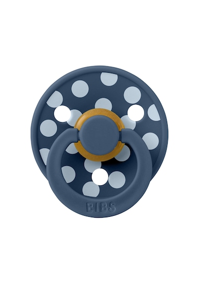 Bibs Studio Polka Big Kauçuk Emzik - Steel Babyblue 0-6 Ay