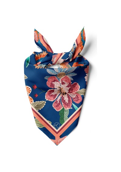 Çiçekli Kanatlar Desen Bandana/fular Çok Renkli
