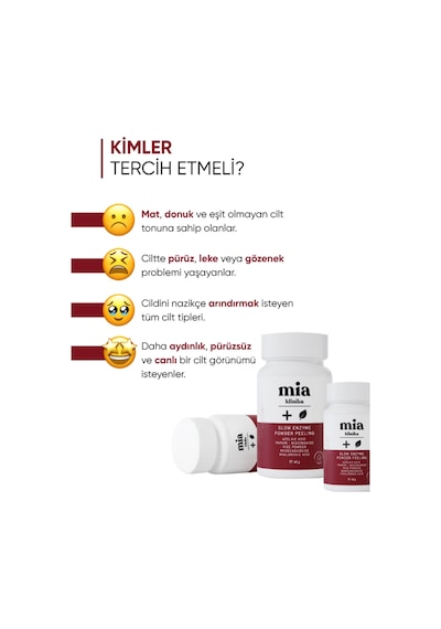 Mia Klinika Arındırıcı ve Aydınlatıcı Enzim Peeling Toz Temizleyici 40 G
