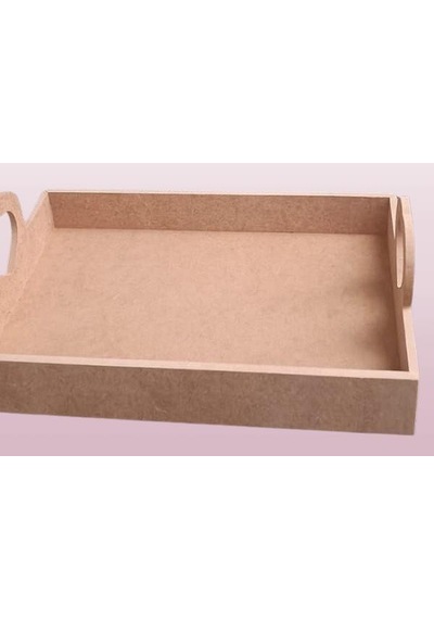 Hobi Adn 90367 Model Tepsi Kalplı Ahşap Mdf Ham El Yapım