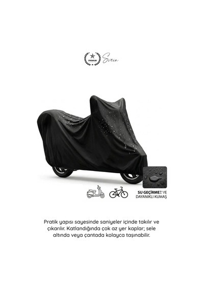 Branda Motosiklet Scooter Koruma Brandası Uv Korumalı Su Geçirmez Toz Önleyici Dış Mekan Dayanıklı