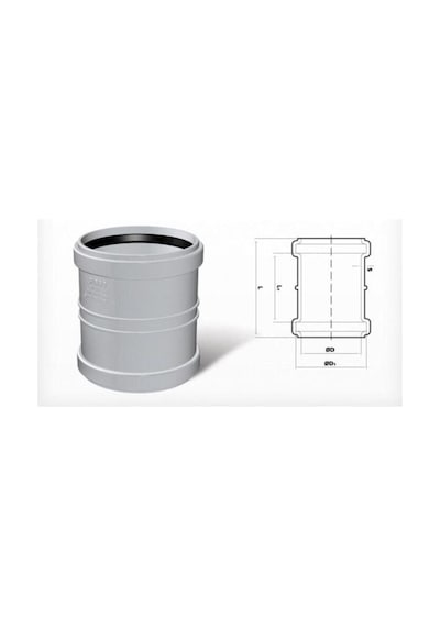 Pvc Atık Su Kayar Manşon 50 Mm. Beyaz