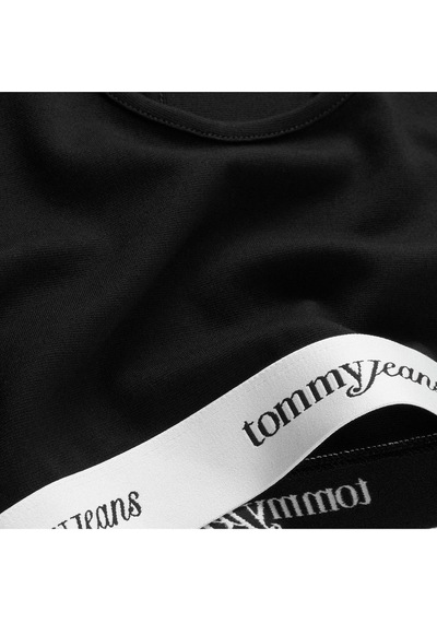 Tommy Hilfiger Tjm Kadın Siyah Crop Tape Bra Top-13044 Siyah