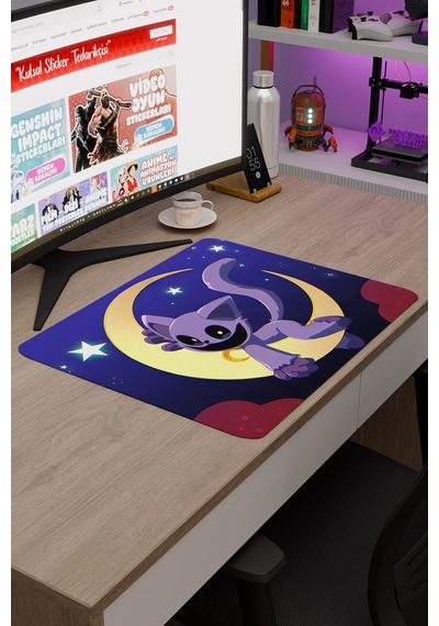 Poppy Playtime Kaymaz Dikişli Kauçuk Oyuncu Mousepad V2 - 48x40 Xl Gaming Mouse Pad Fare Altlığı