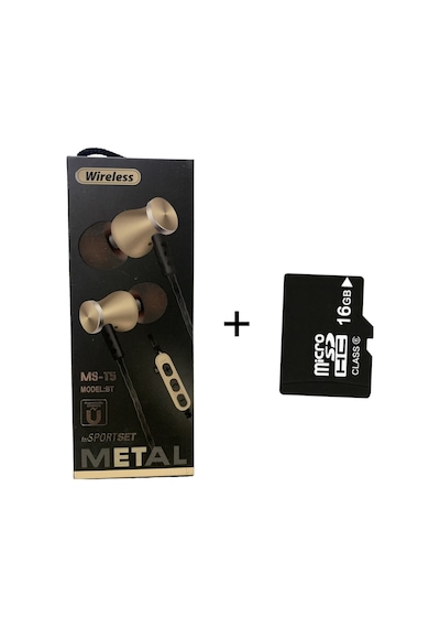 Platoon MS-T5 Şarjlı MP3 Çalar Bluetooth Kulaklık + 16 GB Hafıza Kartı
