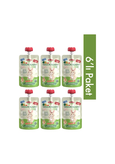 6'lı Veggie Bunny Organik Karışık Meyve Ve Sebze Püresi 110 Gr