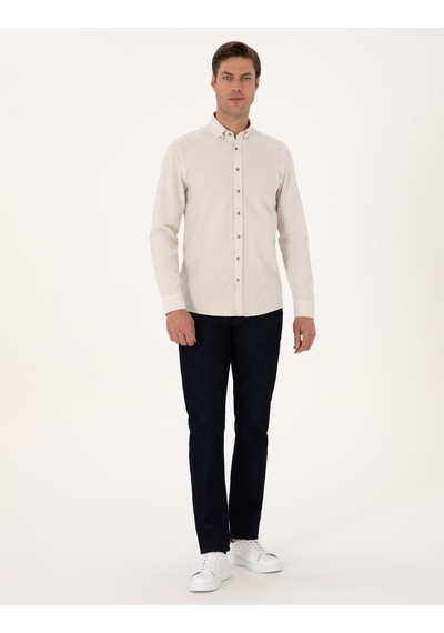 Pierre Cardin Erkek Bej Gömlek Desenli 50311562-vr011 Bej