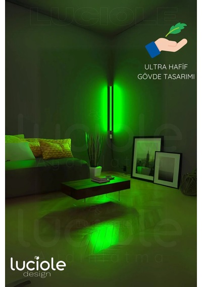 Luxe Rgb Akıllı Led Aplik / Abajur Bluetooth Kontrollü 256 Renk Ambiyans Işığı