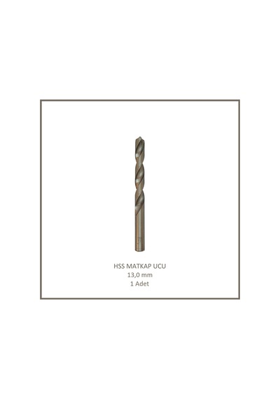 Hss Matkap Ucu 13 Mm, Metal, Ahşap, Plastik İçin 1 Adet