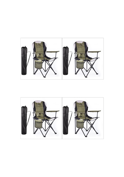 Sportlife Evolite Nature Katlanabilir Kamp Koltuğu 4'lü Set Yeşil