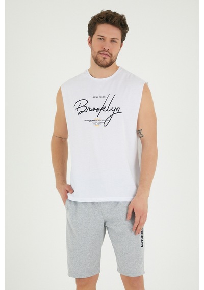 SPR22TS115  El Yazlılı Brooklyn Baskılı Tshırt