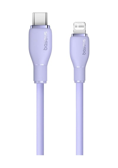 Baseus Pudding 1.2 M Hızlı Şarj Özellikli Type-C to Lightning 20 W Kablo Mor