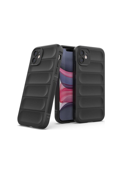 Apple Uyumlu iPhone 11 Kılıf Kamera Korumalı Esnek Silikon Parmak Şeritli Systemcom Lacivert