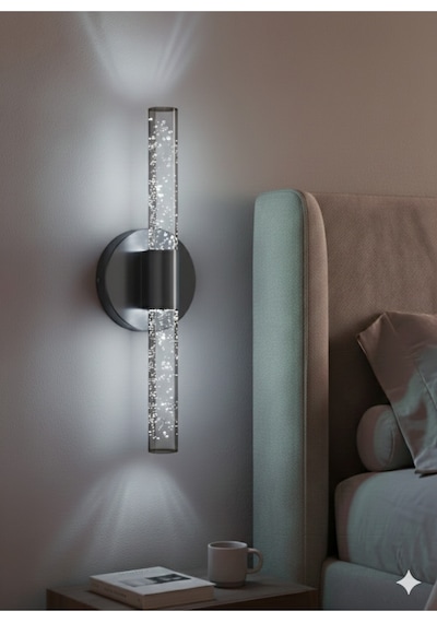 Bhbackhome Bubbleflux Medium Şık Tasarım Modern Ledli Aplik 31 Cm Rgb Siyah Elektrikli Kumandalı Siyah