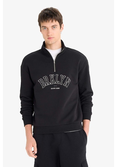 Defacto Boxy Fit Dik Yaka Fermuarlı Baskılı Sweatshirt E9414ax25aubk81 Siyah Defacto Boxy Fit Dik Yaka Fermuarlı Baskılı Sweatshirt E9414ax25aubk81 Siyah