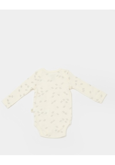BabyCosy Organik Modal Fil Baskılı 2 Li Uzun Kollu Badi 001