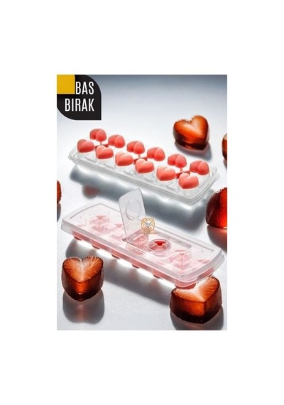 Zenvac Buz Kalıbı - Bas-bırak Kapaklı Silikon Buz Kalıbı 720630 Zenvac29 Renkli