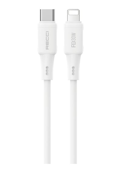 Recci Rs52cl Type-c To Lightning Pd Hızlı Şarj Özellikli Data Ve Şarj Kablosu 30w 1m Beyaz