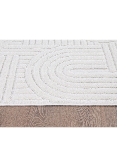Mariesse Home Elit Bukleli Yumuşak Koridor Kesme Yolluk Dokuma Makine Halısı Yb0691b Beyaz