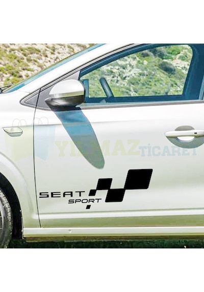 Seat Sport Yan Kapı Altı Oto Sticker Etiket Yapıştırma 1 Çift