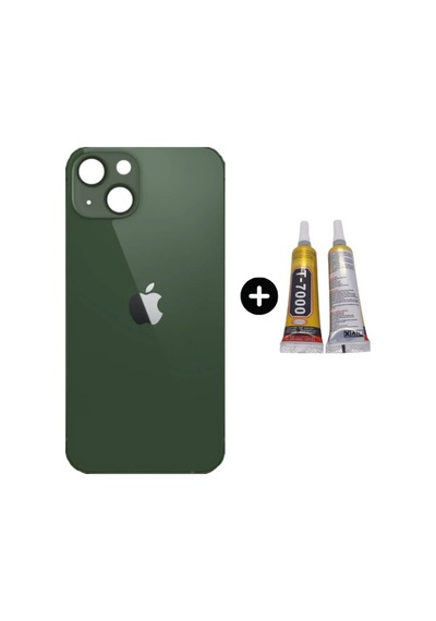 Apple Uyumlu iPhone 13 Arka Pil Batarya Kapak Yeşil + B7000