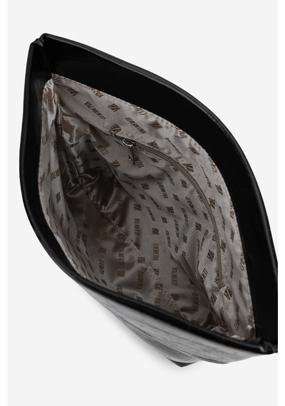 Valmenti Kadın Suni Deri Siyah Kırışık Rugan Clutch Çanta 921 7484 Bn Cnt Sk26-27 Sıyah Krsk Rgn Siyah Rugan