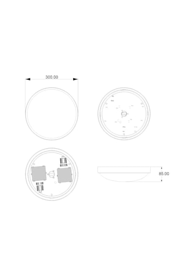 Ampüllü Tavan Lambası, 2xe27 Duylu Glop Armatürü Lotus Vl811030 Diğer