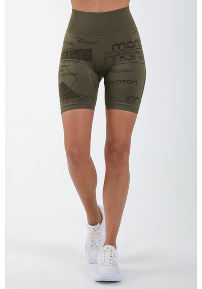 Maraton Active Slimfit Kadın Koşu Haki Şort 818015-haki