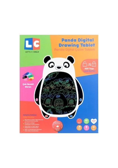 Lcd Dijital Renkli Panda Çizim Tableti 8,5 İnç