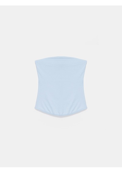 Dilvin 21218 Straplez Top-açık Mavi