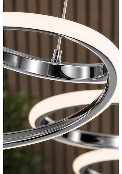 Marina Model Krom 3 Renk Mutfak Hol Antre Salon Oturma Yatak Odası Modern Metal Led Avize Gri