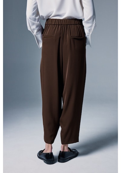 Sateen Talia Pantolon - Kahve-137095 Kahve