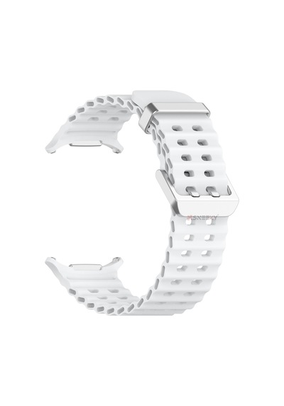 Samsung Galaxy Watch 7 Ultra İle Uyumlu Airflow Metal Tokalı Yumuşak Soft Silikon Kordon