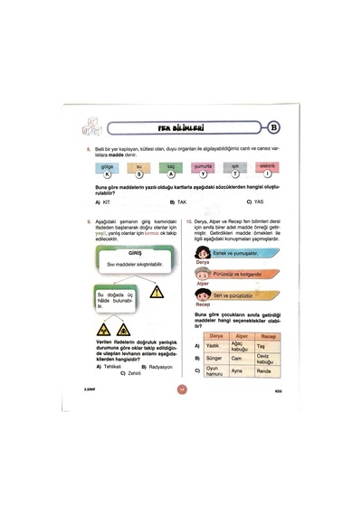 3.sınıf Deneme Sınavı - 4 Kitapcık