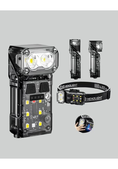 Ers 3 Ü 1 Arada Led Far Şarj Edilebilir Sensörlü Manyetik 10 Saat Kullanım Çok Renkli