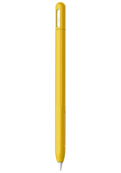 Fuchsia Stylus Kalem Silikon Kılıf Kaymaz Ergonomik Koruyucu Sarı
