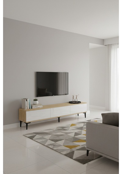 Tsa1899db Aplos Tv Stand, Tv Sehpası Safirmeşe-beyaz 180cm