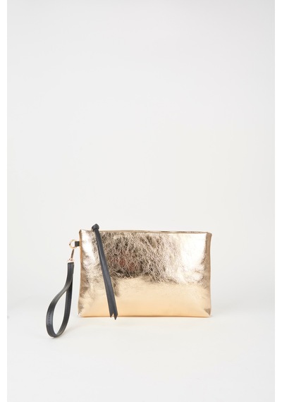 Vivaq Kadın Bellis Gold Astarlı Suni Deri Bilek Askılı Portföy El Ve Clutch Çanta