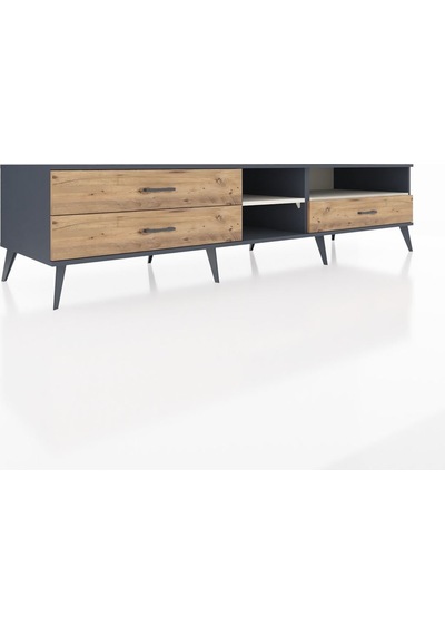 Kronos Tv Ünitesi 2 Raflı 3 Çekmeceli 220x59x51 Antrasit-aytaşı/çam Aytası/atlas Çam - Antrasıt Kronos Tv Ünitesi 2 Raflı 3 Çekmeceli 220x59x51 Antrasit-aytaşı/çam Aytası/atlas Çam - Antrasıt
