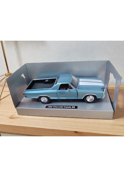 New Ray Koleksiyon 1 / 24 Ölçek 1962 Chevrolet İmpala Ss Mavi Pickup Model Metal Araba