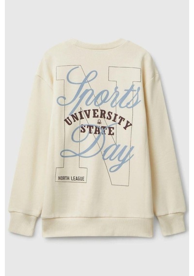 United Colors Of Benetton Erkek Çocuk 3j68c10qk-25k Sweatshirt Bej-1930 Bej