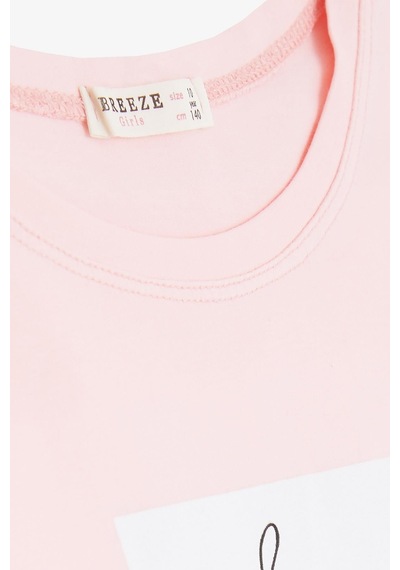 Breeze Kız Çocuk Crop Tişört Yazı Baskılı Yanları Yırtmaçlı 9-14 Yaş, Pembe-pembe Pembe Breeze Kız Çocuk Crop Tişört Yazı Baskılı Yanları Yırtmaçlı 9-14 Yaş, Pembe-pembe Pembe
