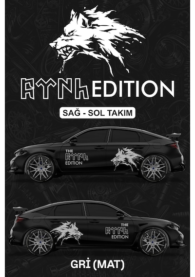 The Türk Edıtıon Sticker - Yan Gövde Kaplama Seti Gri Mat - 864812508