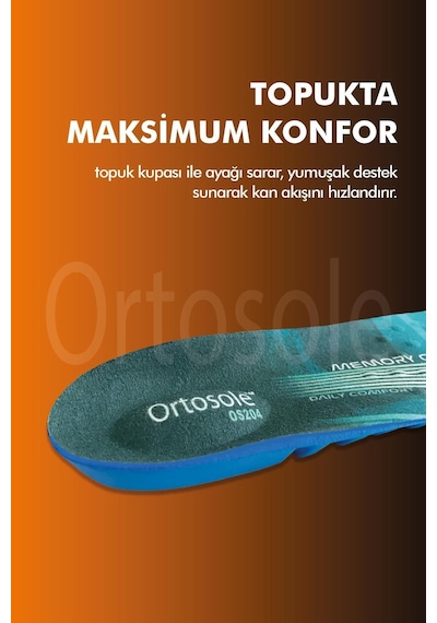 Ortosole OS204 Memory ve Jel Ortopedik, Hafızalı Yumuşak Tabanlık